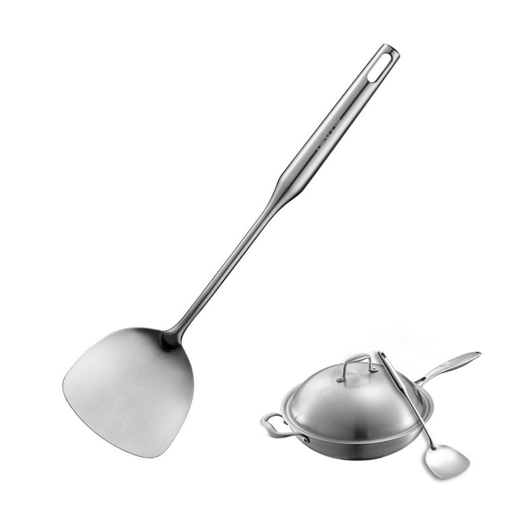 DESLON Wok Spatula Stainless Steel with Hollow Long Heat Resistant