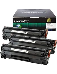 LINKYO - Cartucho de tóner compatible para Canon 128 (3 unidades), color negro