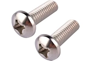 VAMUOEFL 1/4-20 x 3/4" Pan Head Phillips Machine Screw (1/4" to 2" Available), 304 Stainless Steel 18-8, Fully Machine Thread, 20Pcs