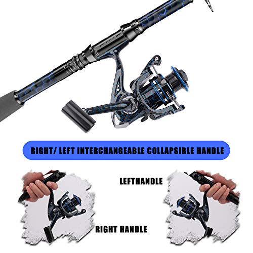 QudraKast Angelsets Angelrute mit Hochpräzise Bearbeitete Komponenten Teleskop-Angeln Stationärrolle Combo Sets mit… – Bild 6