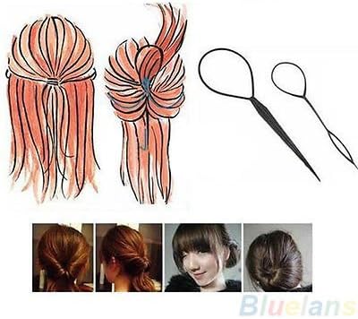 2pcs Topsy Tail Hair Braided Styling DIY Ponytail Maker Hairwrap For Women Girl