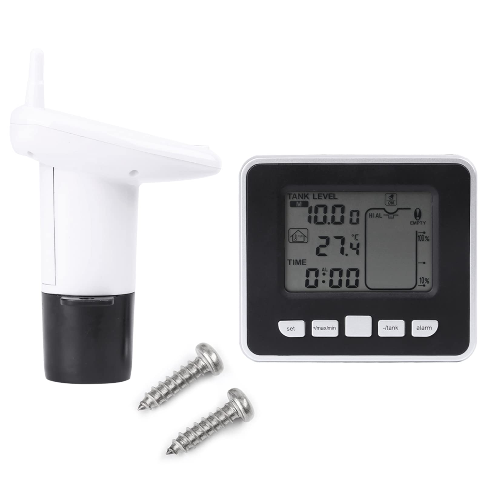 Liquid Level Sensor Transmitter Ultrasonic Water Depth Measuring Meter with Temperature Display