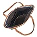 Micom Casual Signature Printing Pu Leather Tote Shoulder Handbag with Metal Decoration for Women (Blue)