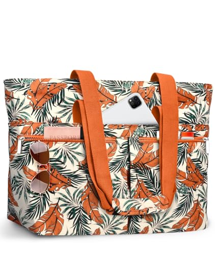 ENONEO Beach Bag for Women Large Beach Bag Family 45L Waterproof Bags Swimming Pool XXL Shopper Tote Bag with Zipper Foldable Beach Bags for Shopping Travel Picnic