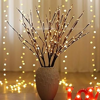 Buy Delidge Led Willow Lamp Battery Powered Decorative Lights Tall