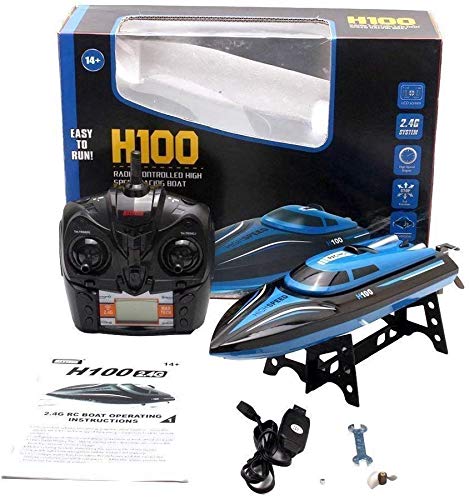 KINGBOT DeXop Remote Control Boat Rc Boat with High Speed Radio Remote Control Electric Racing Boat for Children, Adults (H100)