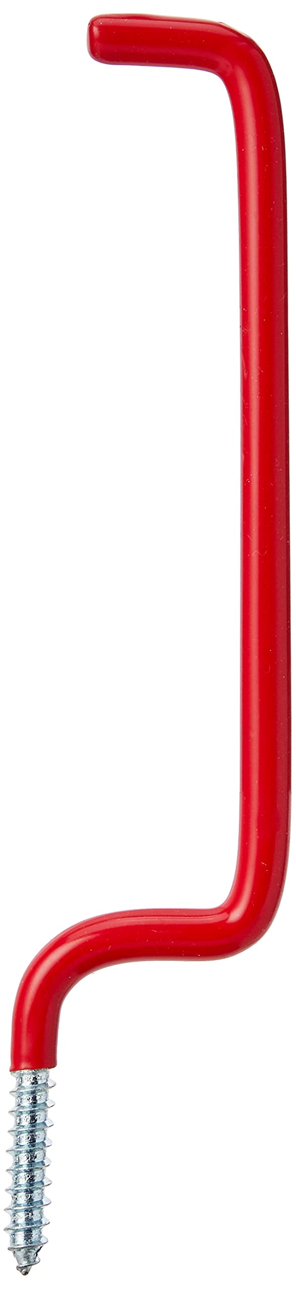 Merriway® BH00899 (4 Pcs) Ladder Storage Shed Garage Hook Red Plastic Coated - Pack of 4 Pieces