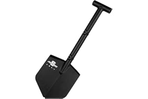 Agency 6 Adventure Mini Shovel (AMS-1) Powered Coated Wrinkle Black Finish - Lightweight Aluminum Hand-Welded Mini Shovel for Off-Road use - Made in USA