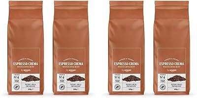 by Amazon Espresso Crema Coffee Beans Light Roast 1kg (2 x 500g)
