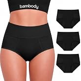 Bambody Period Underwear for Women Absorbent Period Panties Bamboo Rayon | Absorbent Period Panties - Breatheable Period Underwear for Teens - All Day Long and Overnight Protection
