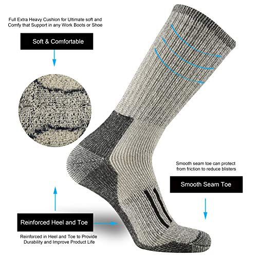 ONKE Men's Merino Wool Moisture Wicking Thermal Outdoor Hiking Heavy