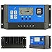 PowMr 60a Charge Controller - Solar Panel Charge Controller 12V 24V,Adjustable Parameter LCD Display Current/Capacity and Timer Setting ON/Off Solar Regulator with 5V Dual USB(CM-60A)