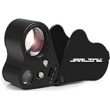 JARLINK 30X 60X Illuminated Jewelers Loupe Magnifier, Foldable Jewelry Magnifier with Bright LED Light for Gems, Jewelry, Coi