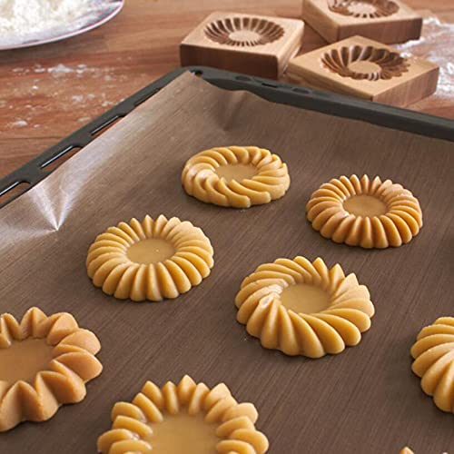 Cookie Cutter Carved Wooden Mould Press Cookie Mold, Wooden Biscuit