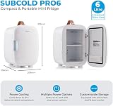 Subcold PRO6 Mini Fridge 6L 8 Can Quiet USB AC Powered White view 5