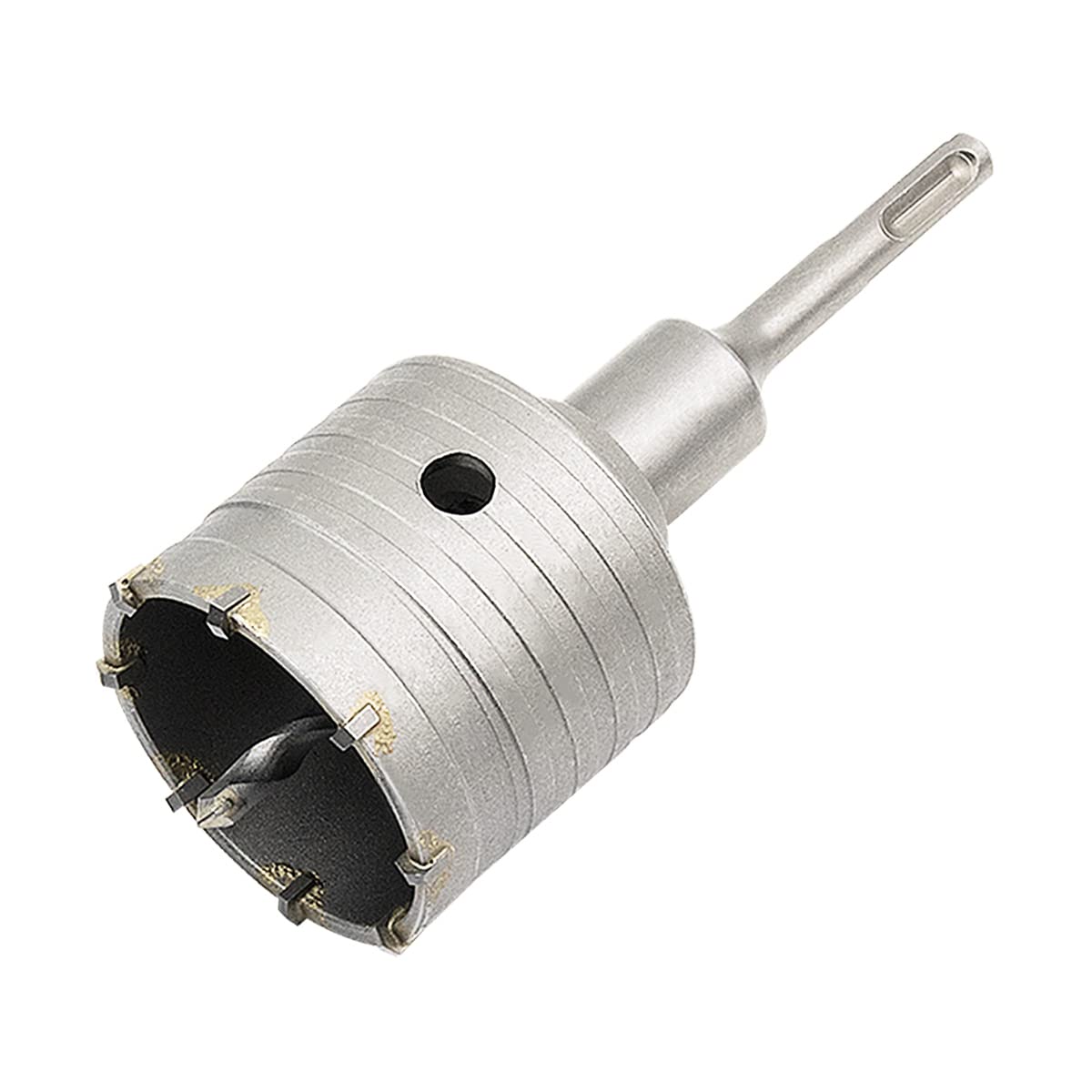 Meccion Carbide Hole Saw Drill Bit 68mm with 110mm SDS Plus Adapter, Tungsten Tips Hollow Hole Cutter for Brick, Concrete, Cement Stone Wall (68mm+110mm SDS Plus Adapter)