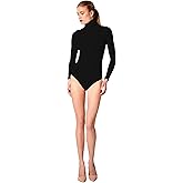 Wolford Colorado String Body For Women Long-Sleeve Turtleneck Bodysuit Shiny Finish Cotton Blend Interior Seamless Design