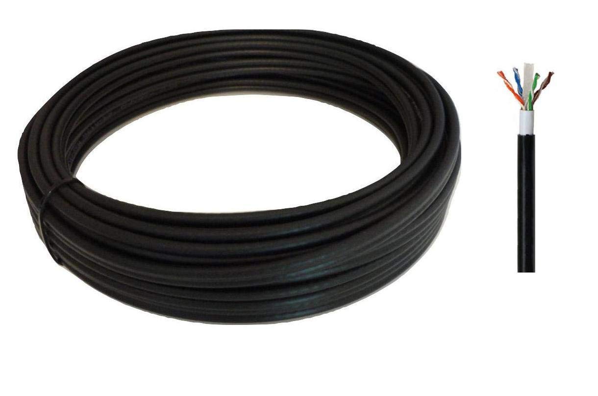 25m Cat6 Heavy Duty External SOLID COPPER Double Lined UTP Network Cable for Outdoor Use BLACK Coiled 50m 100m 305m — image 1