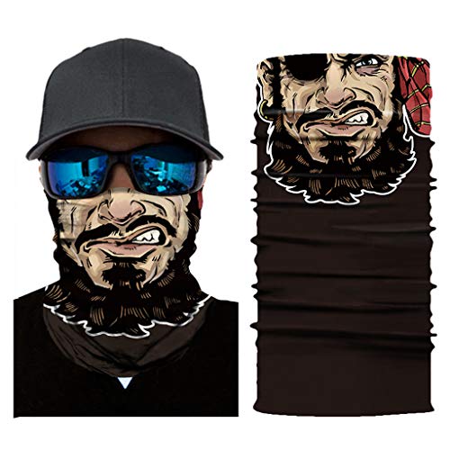 OWMEOT Outdoor Sports Multifunctional Headwear - Wear as Headband Face Shield Neck Gaiter Scarf Wrap Sweatband for Hunting Fishing Hiking - Seamless Tube Bandana (A)