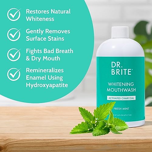 Dr. Brite Natural Whitening Mouthwash, AlcoholFree, Doctor Formulated