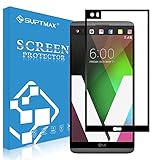 SUPTMAX LG V20 Screen Protector [Full Coverage] [High Sensitivity] Tempered Glass Screen Protector LG V20 (Black)