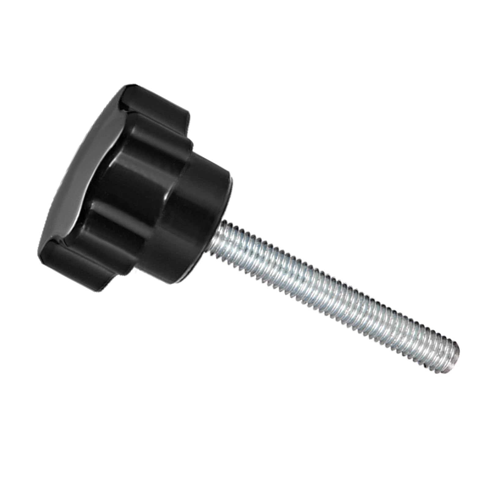 CoCud Star Clamping Knobs, M6 x 15mm Male Thread 32mm Head, Plastic Thumb Screw Grip Hand Knobs Threaded Bolt Black - (Applications: for Lathe Machinery), 1-Piece — image 1