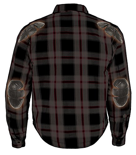 Milwaukee Performance Men's Flannel Biker Shirt With Aramid (Black/White/Red, L) - Thumbnail 5