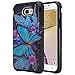 Galaxy J3 Luna Pro Case,J3 Prime Case,Galaxy J3 Eclipse Case,Galaxy J3 Emerge,Amp Prime 2,Express Prime 2,Sol 2,J3 Mission Shock Proof Phone Case Compatible for Samsung J3 2017, Blue Butterfly