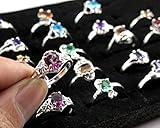 Wholesale 10pcs/lot Fashion Women Jewelry 925 Silver Rings Size 6-9 Mixed Color LOVE STORY