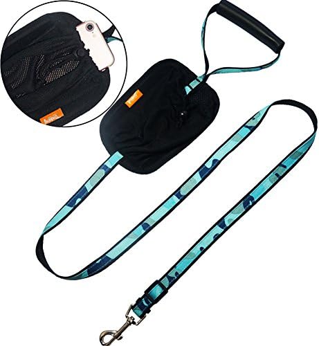 SISTER LUM Durable Nylon Dog Leash Light Weight Leash For Dogs Padded Handle Pet Leash Camo Blue