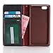 MALLZUM Top-Notch Series PU Leather Wallet Case for Apple iPhone 6 / 6S, Black