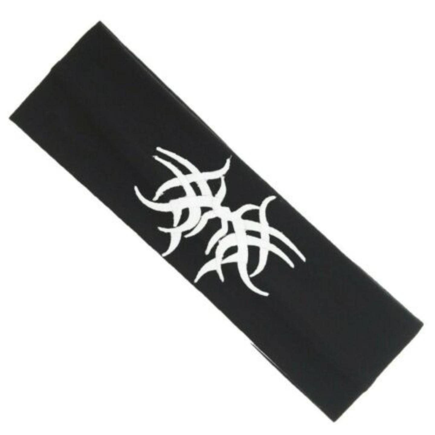 Topkids Accessories Yoga Headband Head Band Kylie Hairband Hair Band Hair Bandeau Stretchy Elastic Gym Sports Fabric For Women, Men and Boys, Girls (7cm / 2.7", Black Tribal)