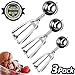 Cookie Scoop Set 3 PCS Stainless Steel Ice Cream Scoop Trigger Include small size (1.58 inch), medium size (1.97 inch), large size (2.37 inch), Melon Scoop (cookie scoop3)
