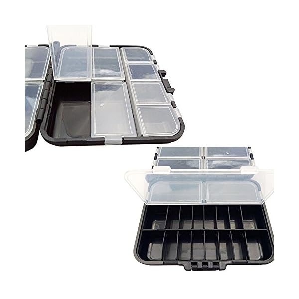 Shaddock-Fishing-1pcs-Plastic-Portable-Fishing-Accessories-Case-Box-472X394X138-inch-26-Individual-Compartments-Hasp-Fishing-Tackle-Storage-Box-for-Lures-Hooks