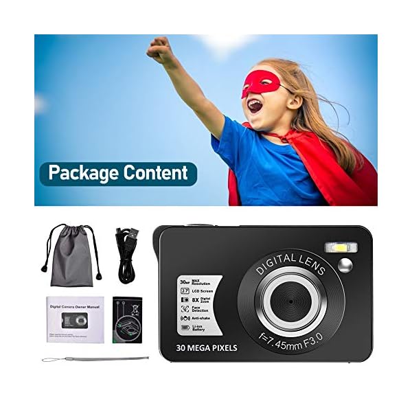 COMI Digitalkamera Fotoapparat Digitalkamera 30 MP 1080P Kompaktkamera 8X Digital Zoom-Minikamera 2,7-Zoll-LCD… – Bild 8