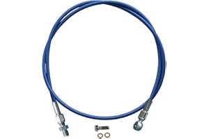 FMSBCLE 55 Inch Braided Stainless Steel Clutch Line - Direct Replacement High Performance Clutch Cable Kit for Hond Civic 1992-2000 & Acur Integra 1994-2001 - Durable Flexible