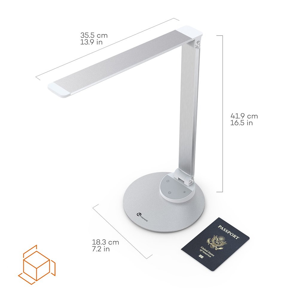 TaoTronics LED Desk Lamp with USB Charging Port, Eye Care Dimmable