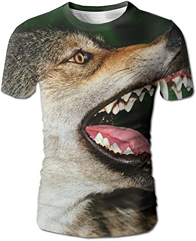 MIPU SHANGMAO Wolf Men's Baseball Sports Duplex Printing Tshirts 3D Printing Short Sleeves Tee
