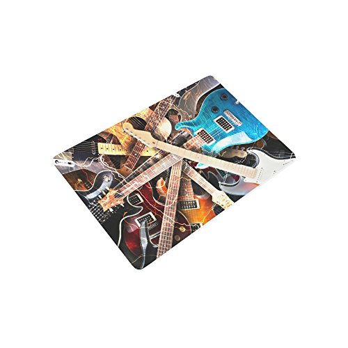 INTERESTPRINT Cool Electric Guitar Surrounded with Lightnings Doormat Non Slip Indoor/Outdoor Doormat Floor Mat Home Decor, Entrance Rug Rubber Backing 23.6"(L) x 15.7"(W) - Thumbnail 3