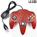 iNNEXT Classic Retro N64 Bit USB Wired Controller for Windows PC MAC Linux Raspberry Pi 3 (Red) primary