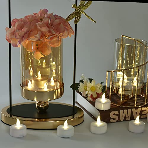 Brigle LED Tea Lights, Battery-Powered Tea Lights Flameless Candles Warm White 24 Pack Wedding Lights for Home Decoration, Christmas, Birthday Party (24 Pack Warm White)