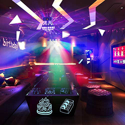 Stage Lights, Sound Activated RGB Party Lights DJ Lighting, 63 LED bar Lights and DMX Control for Church, Wedding, Stage Lighting Birthday Party(need an adapter) - Thumbnail 5