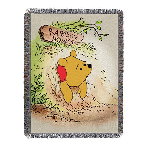 Disney's Winnie the Pooh, "Vintage Pooh" Woven Tapestry Throw Blanket