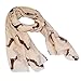 EUDORA Fashion 9 Color Animal Dachshund Dog Print Scarf Pashmina Women Scarves (Beige)