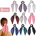 Wooyaya 9Pcs Scarves Scrunchies Tropical Travel Style Elastic Hair Bands Hair Ties Rope Ponytail Holder Hair Accessories for Women and Girls