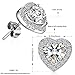 J.Rosée Christmas Jewelry Gifts Packing 925 Sterling Silver High Polished Round Cut Heart-Shape Small Stud Earrings Best Gifts for Her