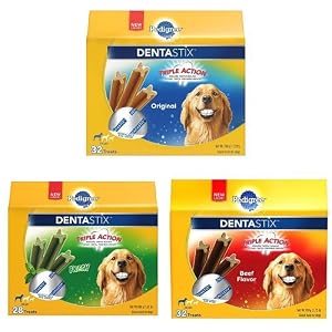 Image of Pedigree Dentastix Large Treats For Dogs, (3) 4.96 Lb Packs (92 Treats)