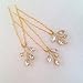 FXmimior Bridal Crystal Hair Pins Wedding Evening Party Hair Accessories Pack of 3 (gold)