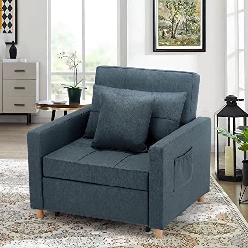 Esright 40 Inch Sleeper Chair Bed 3in1 Convertible Futon Chair Multi