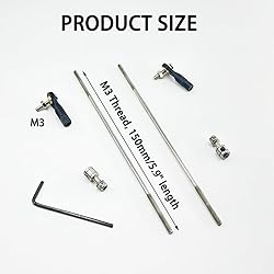 2PCS RC Boat Push Rod Kit Plastic Tie Rod Ends Ball